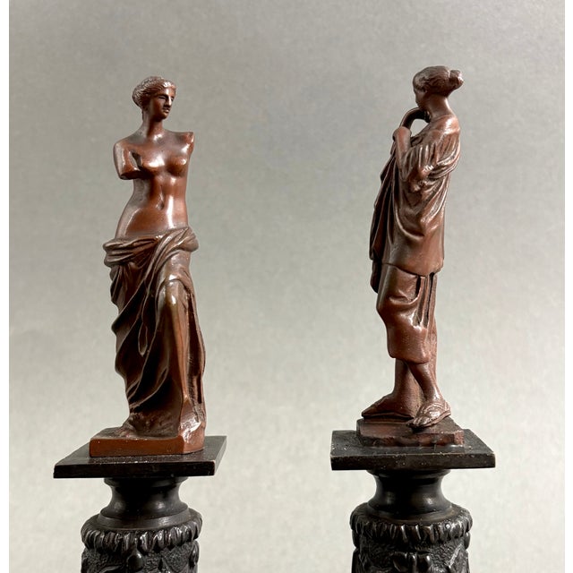 19th Century Grand Tour Neo-Classical Nude Bronze Statuettes, 1800s, Set of 2 For Sale - Image 13 of 13