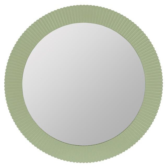 Josia Avocado Round Wall Mirror Material: PU Item Bevel: No Hanger Type: D-Ring Hangs Both Ways: No Glass Dimensions:...