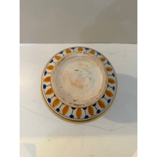 Vintage Hand-Painted Ceramic Vessels Pair For Sale In Miami - Image 6 of 10