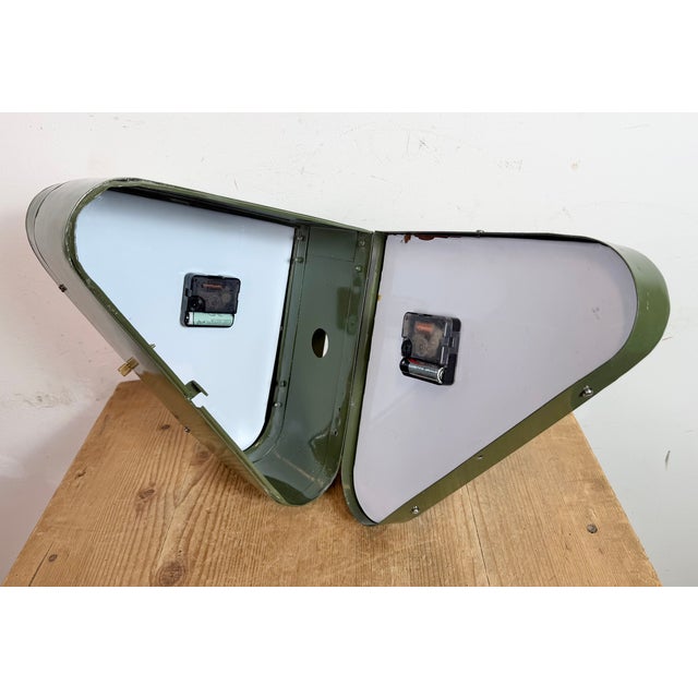 Vintage Green Ships Double-Sided Wall Clock from SEIKO, 1970s For Sale - Image 18 of 18