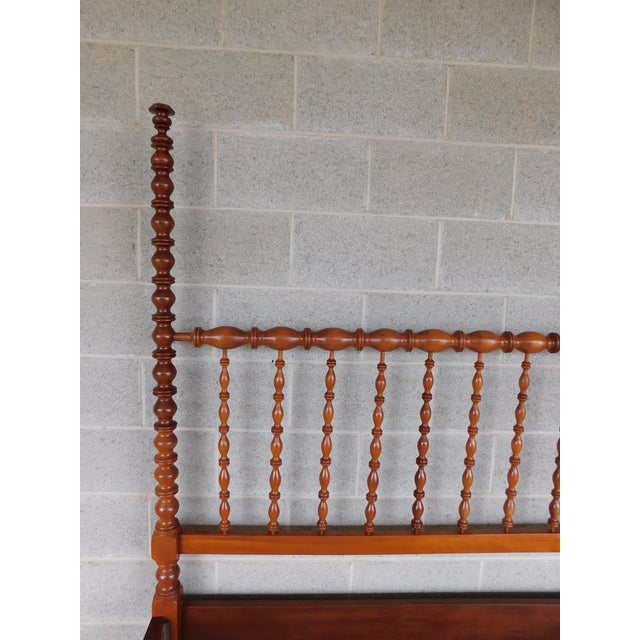 American Antique Jenny Lind Style Spindle Tall Poster Cherry Full Size Bed For Sale - Image 3 of 14