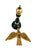 Gold Vintage European Carved Wood Bird Sculpture on Finial 14" H For Sale - Image 8 of 8