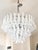 Transparent White and Transparent “Selle” Murano Glass Chandelier in Mazzega Style For Sale - Image 8 of 8