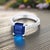 Natural Sapphire Diamond Ring 14k W Gold 3.18 TCW Certified, , Size 7 For Sale - Image 9 of 18