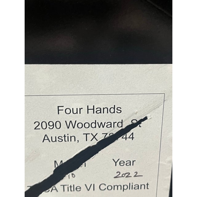 Wood Four Hands Round Oak “Leland” Coffee Table With White Marble Top For Sale - Image 7 of 9