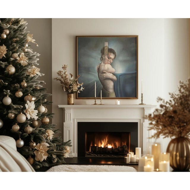 Blue Stefano Mazzolini, Miasola, 2026, Oil on Canvas For Sale - Image 8 of 18