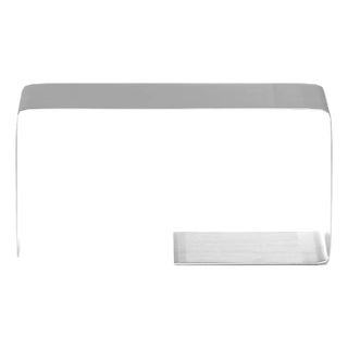 T-02 Silver Stainless Steel Metal Coffee Table by Kwaku Boateng For Sale