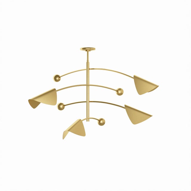 2020s Regina Andrew Eclipse Mobile Chandelier, Natural Brass For Sale - Image 5 of 10