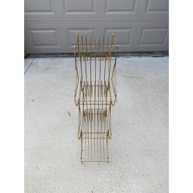 1950s Mid-Century Brass Tone Pagoda Nine Tier Plant Stand For Sale - Image 5 of 6