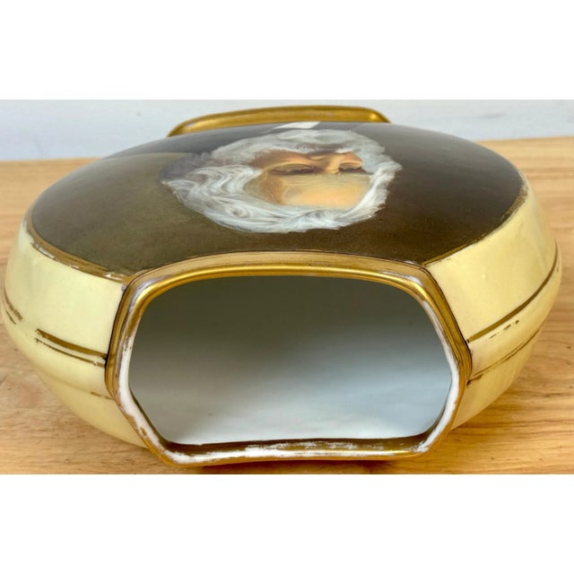 Old Paris Old Paris Porcelain Vase of Henry Wadsworth Longfellow with Poetic Inscription For Sale - Image 4 of 12