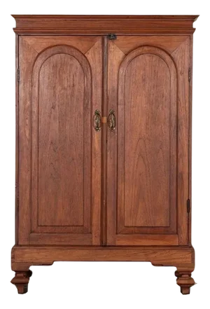 19th Century Colonial Campaign Teak Armoire, 1880