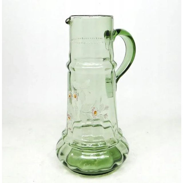 Glass Art Nouveau Jug, Czechoslovakia, 1920s For Sale - Image 7 of 7