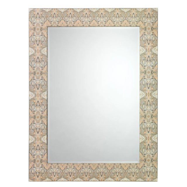 Wood Jamie Young Rorschach Mirror in Cream & Grey For Sale - Image 7 of 7