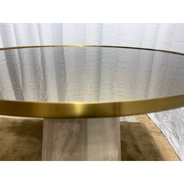 Arhaus Sculptural Stone Pedestal Bistro Table — 38" For Sale - Image 12 of 18