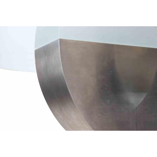 1970s Vintage Metal and Glass Table attributed to Mario Sabot, Italy, 1970s For Sale - Image 5 of 9