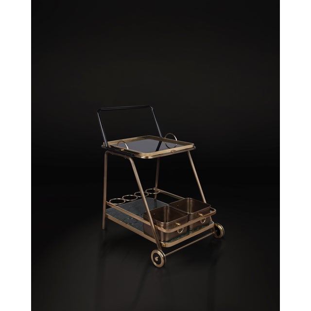 Decatur Bar Cart by Porus Studio For Sale - Image 11 of 12