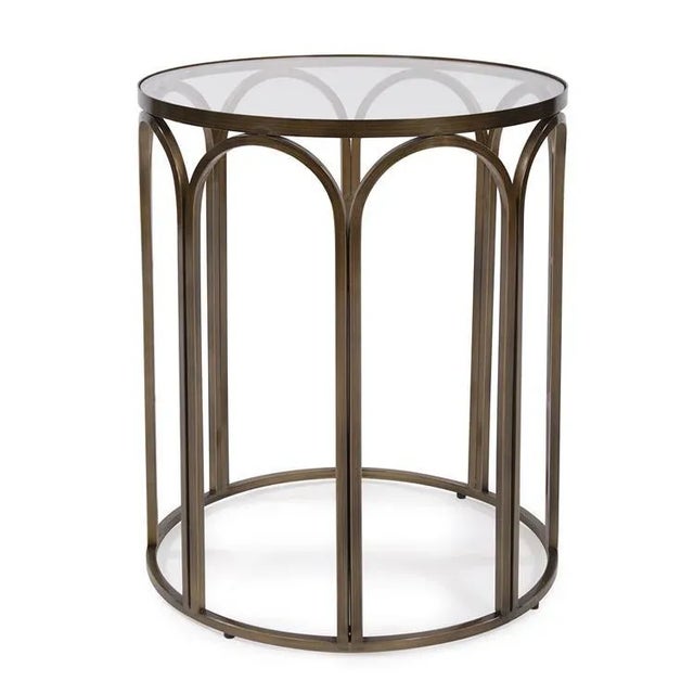 Metal Palladio Side Table from Kenneth Ludwig Chicago For Sale - Image 7 of 7