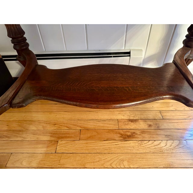 Wood Antique Library Table For Sale - Image 7 of 10