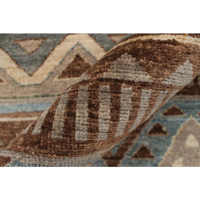 Textile Late 20th Century Tribal Brown/Beige Wool Runner 3'1'' X 9'8'' For Sale - Image 7 of 10