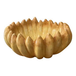 Mid 20th Century Ceramic Caricoa Banana Centerpiece Bowl by Fitz and Floyd Classics