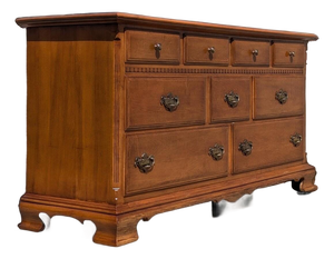 Vintage Ethan Allen Early American Maple and Birch Dresser With Mirror