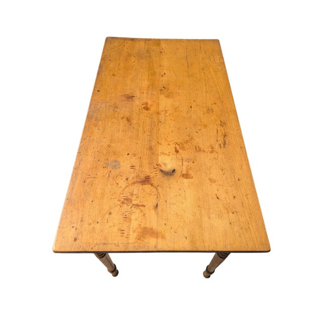 Late 19th Century Late 19th Century Pine Writing Desk With Drawer For Sale - Image 5 of 16