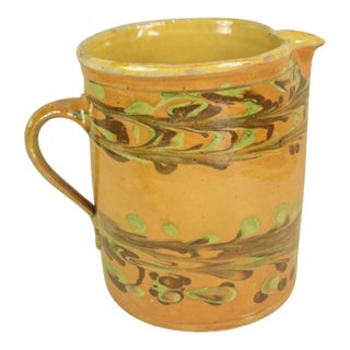 Late 19th Century French Pottery Pitcher From Savoie For Sale