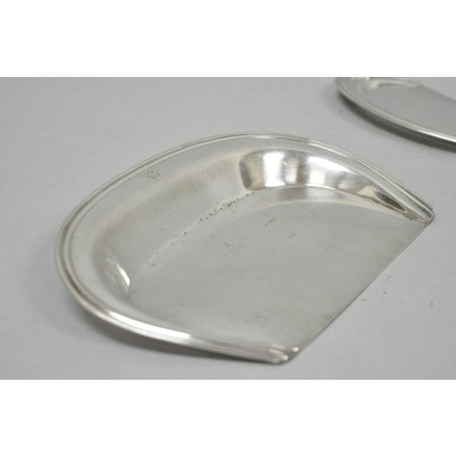 Metal Vintage Bernard Rice's Sons Inc Silver Plated Crumb Catcher Silent Butler Set For Sale - Image 7 of 13