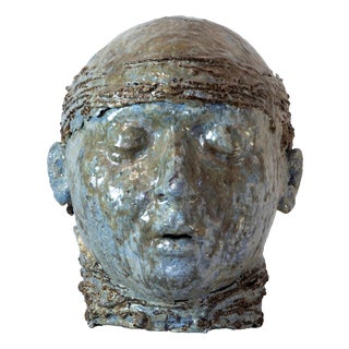 Sea Glazed Refractory and Iron Sculpture, 2010s For Sale