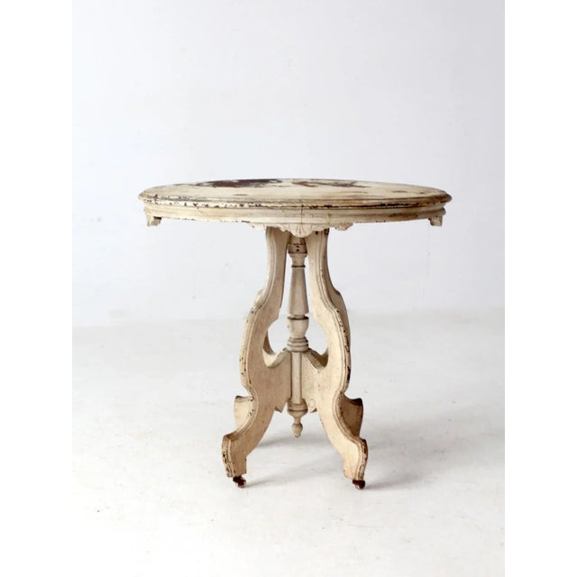Antique Victorian East Lake Style Accent Table For Sale - Image 4 of 16