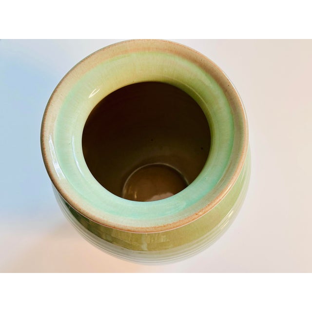 Bauhaus Majolica Vase by Martha Katzer for the Karlsruhe Majolica Manufactory, Germany, 1940s For Sale - Image 3 of 18