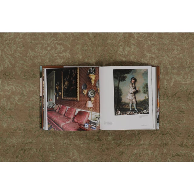 Beige Rug & Kilim’s European-Inspired Rug in Brown With Arabesque Patterns in Pale Green For Sale - Image 8 of 9