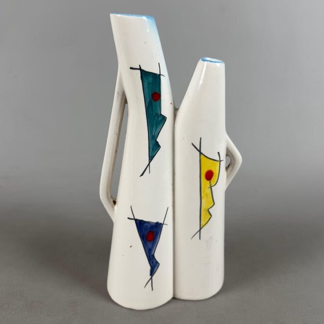 Vintage Majolica Vase from Artigianato Italiano, 1970s For Sale - Image 11 of 11