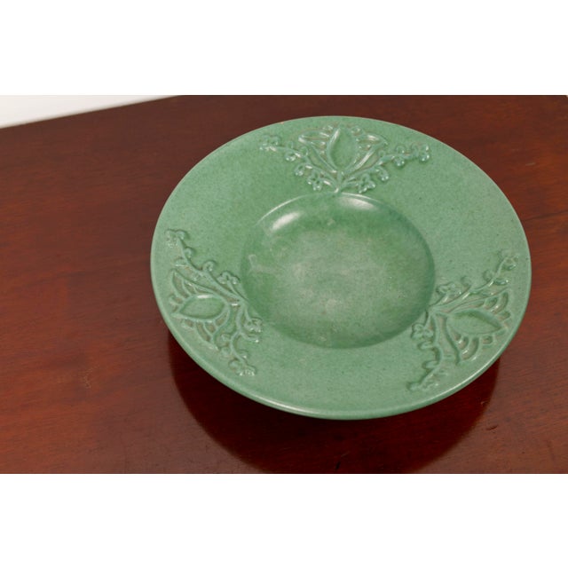Green Ceramic Art Deco Plate by Michael Andersen – Denmark, 1940s This striking Art Deco plate by Michael Andersen,...