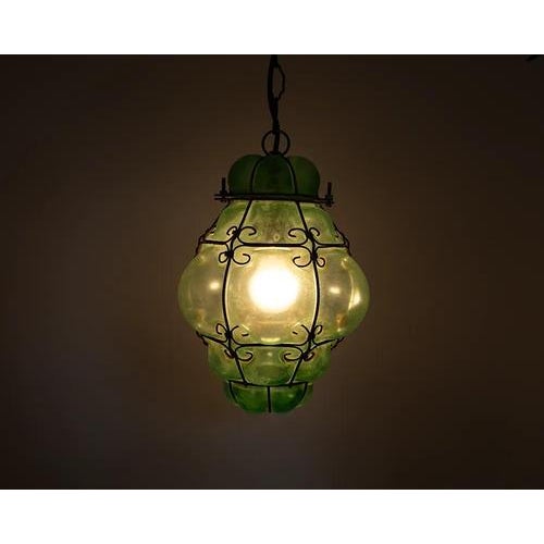 Venetian Murano Style Glass Pendant Light, 1960s For Sale - Image 3 of 8