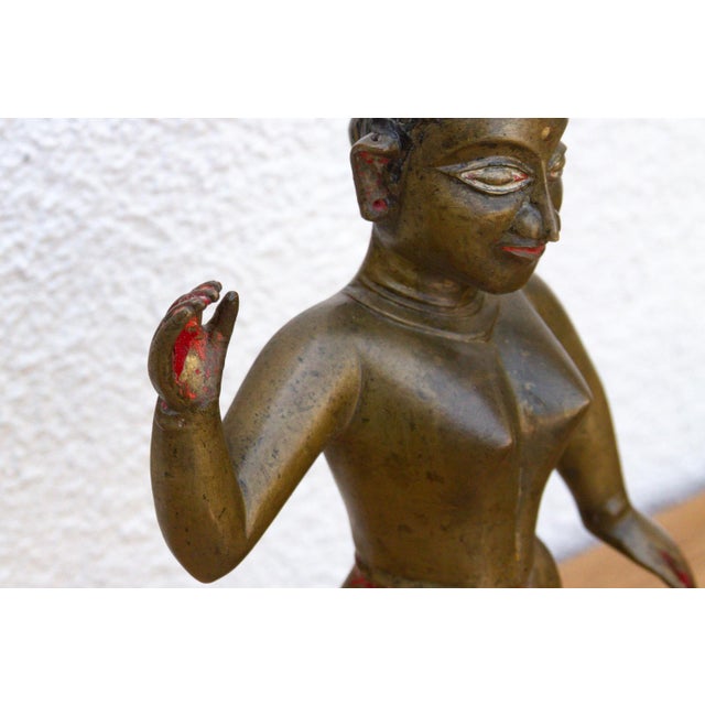 Bronze Yakshini Devotional Attendant Figure For Sale - Image 4 of 10