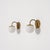Vintage Italian Brass and Opaline Glass Globe Wall Sconces, 1950s, Set of 2 For Sale - Image 4 of 7