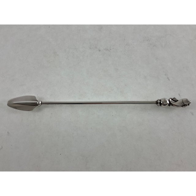 1960s Georg Jensen Sterling Silver Champagne Whisk For Sale - Image 11 of 12