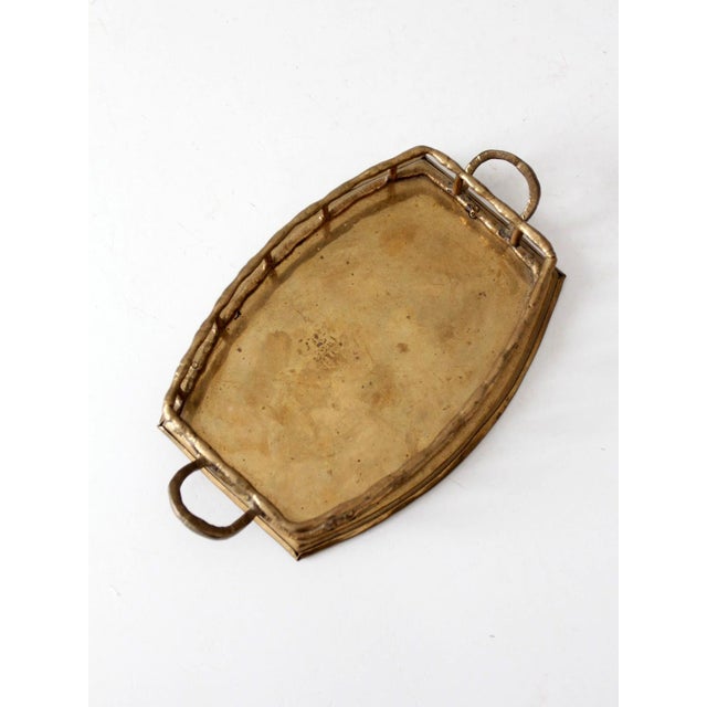 Brass Mid-Century Hollywood Regency Brass Gallery Tray For Sale - Image 8 of 10