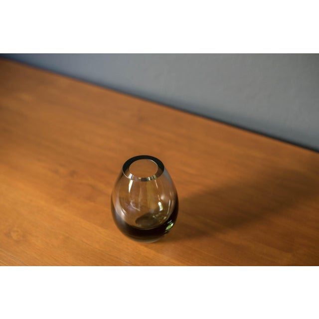 1960s Vintage Danish Holmegaard Tear Drop Glass Vase by Per Lutken For Sale - Image 5 of 7