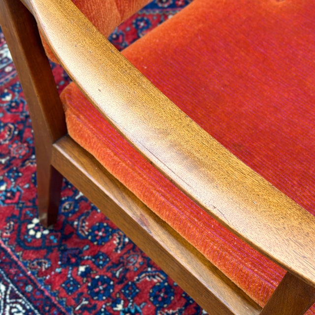 Mid-Century Modern Signed Gunlocke Sculpted Walnut Armchair For Sale - Image 9 of 12