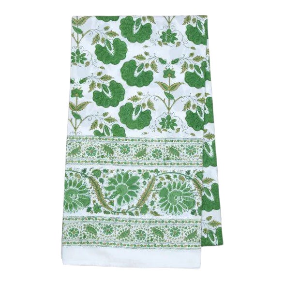 Janvi 4-Seat Green Tablecloth For Sale