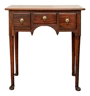 Mid-18th Century George III Walnut Lowboy Side Table With Pad Feet