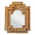Vintage Art Deco Style Bamboo or Rattan Arch Mirror With Stepped Geometric Frame, Circa 1970s For Sale