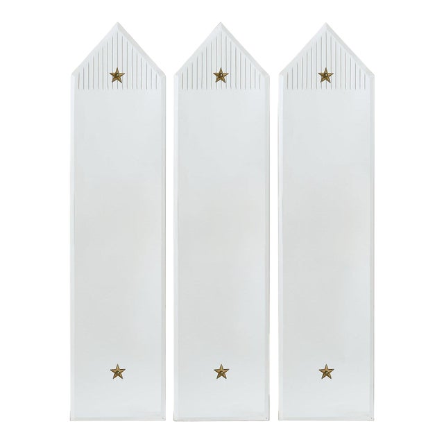 Italian Star Motif Wall Mirror with Beveled Edge, 1960s - 3 Available For Sale
