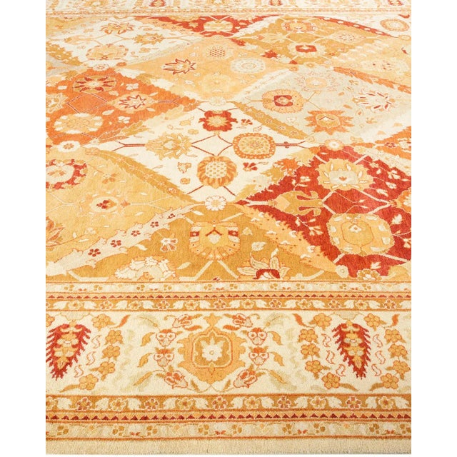 Solo Rugs Eclectic Hand Knotted Area Rug, Ivory - 9' 1" x 12' 1" For Sale - Image 4 of 9