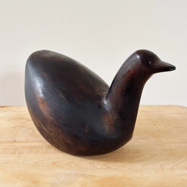 Mid-Century Modern Mid-Century Hand Carved Duck of Wood For Sale - Image 3 of 5