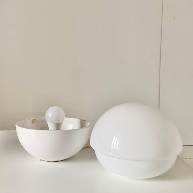 Mid-Century Modern Murano and Ceramic Table Lamp, 1970s For Sale - Image 6 of 9