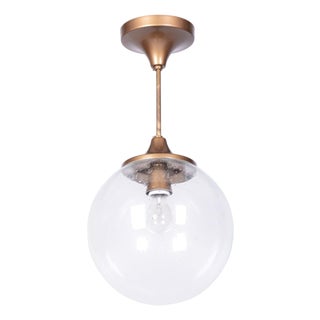 Mid-Century Chandelier in Brass and Glass, Czech, 1960s For Sale