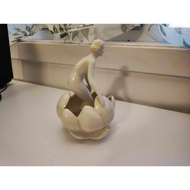 Art Deco Porcelain Figure Girl in Lilac, 1920s For Sale - Image 6 of 9